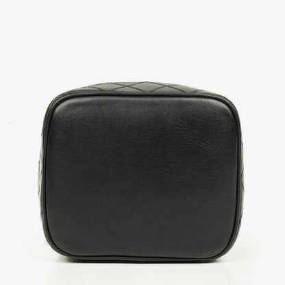 Chanel Kosmetikkoffer aus schwarzem Leder