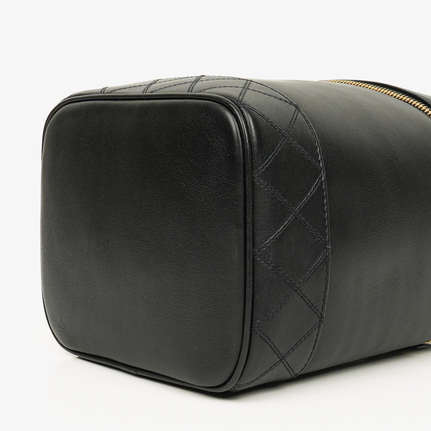 Chanel Kosmetikkoffer aus schwarzem Leder