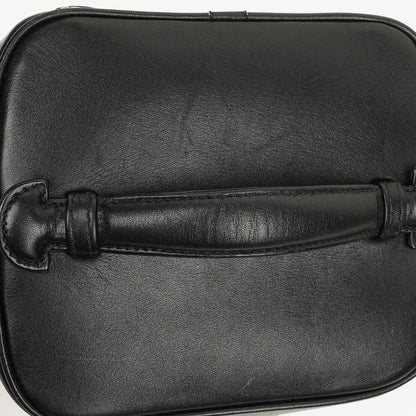 Chanel Kosmetikkoffer aus schwarzem Leder