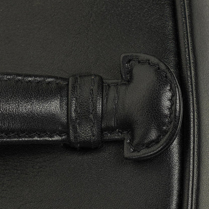 Chanel Kosmetikkoffer aus schwarzem Leder
