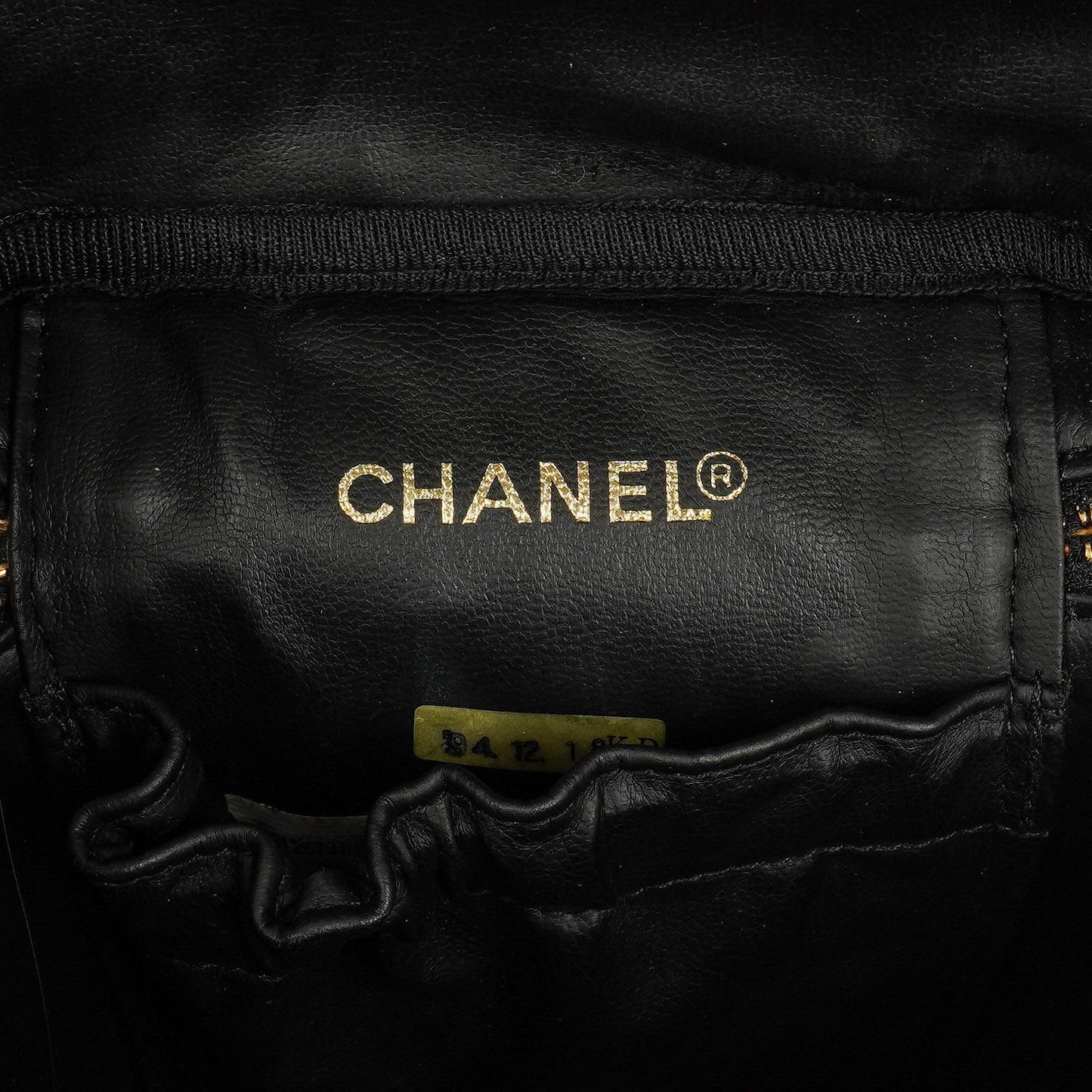 Chanel Kosmetikkoffer aus schwarzem Leder