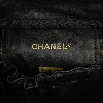 Chanel Kosmetikkoffer aus schwarzem Leder