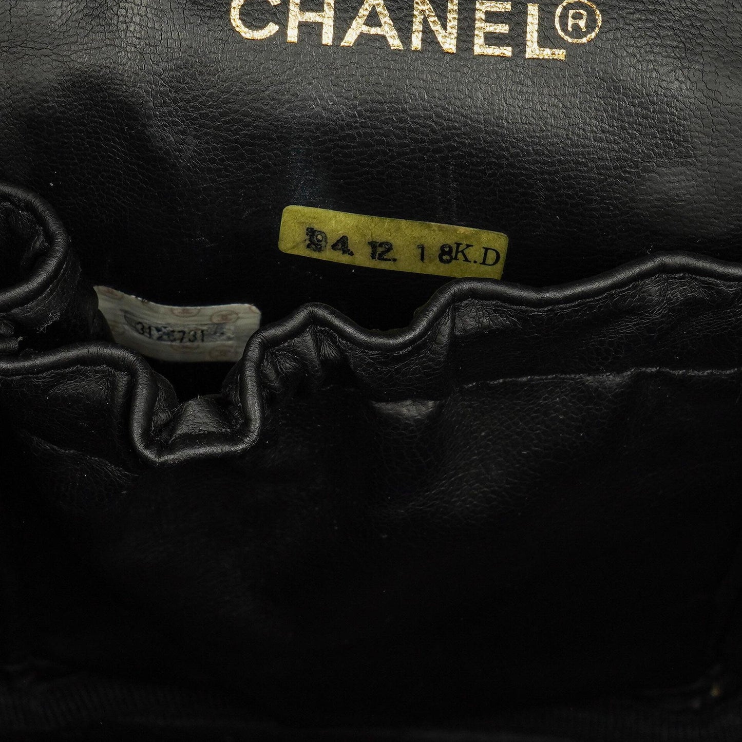 Chanel Kosmetikkoffer aus schwarzem Leder