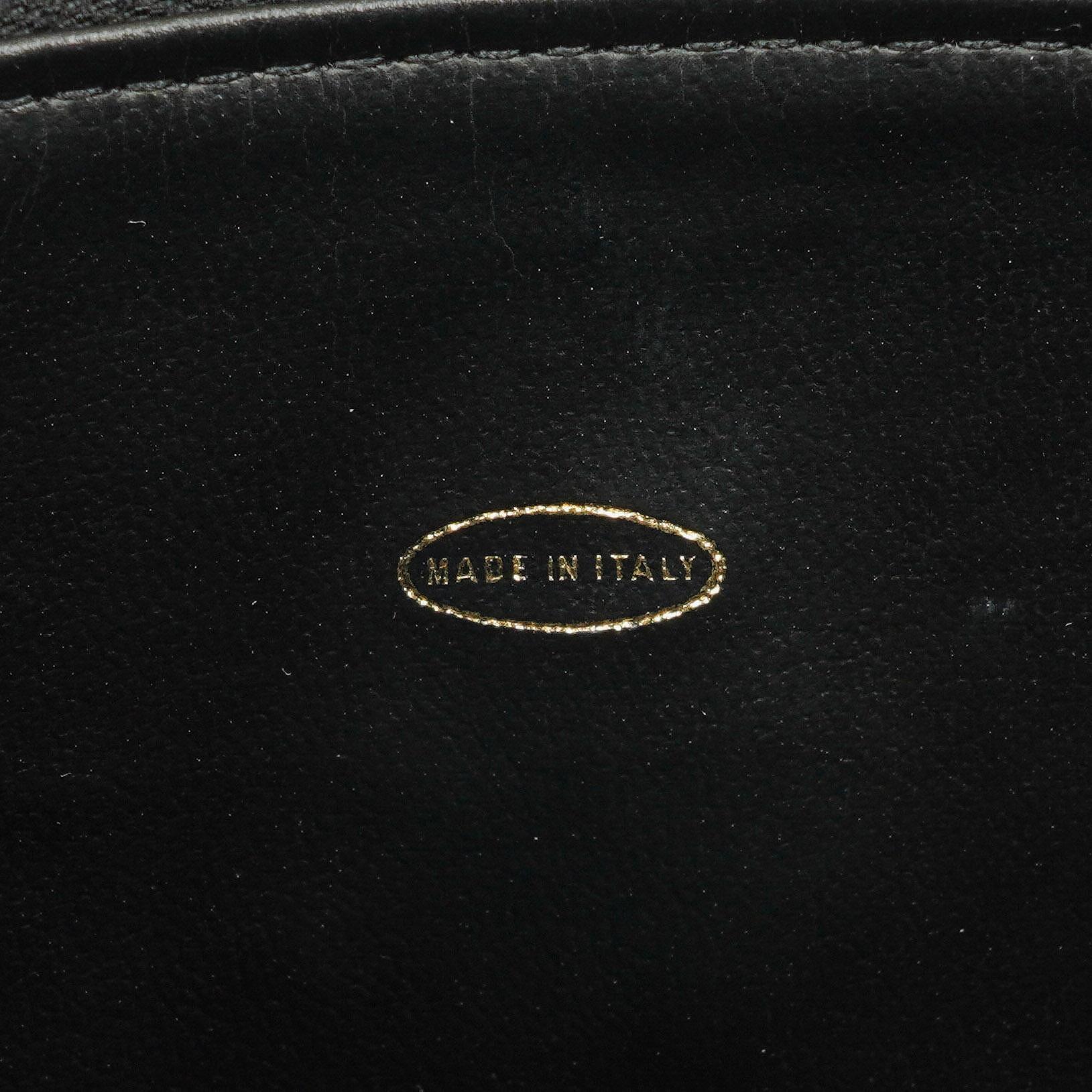 Chanel Kosmetikkoffer aus schwarzem Leder