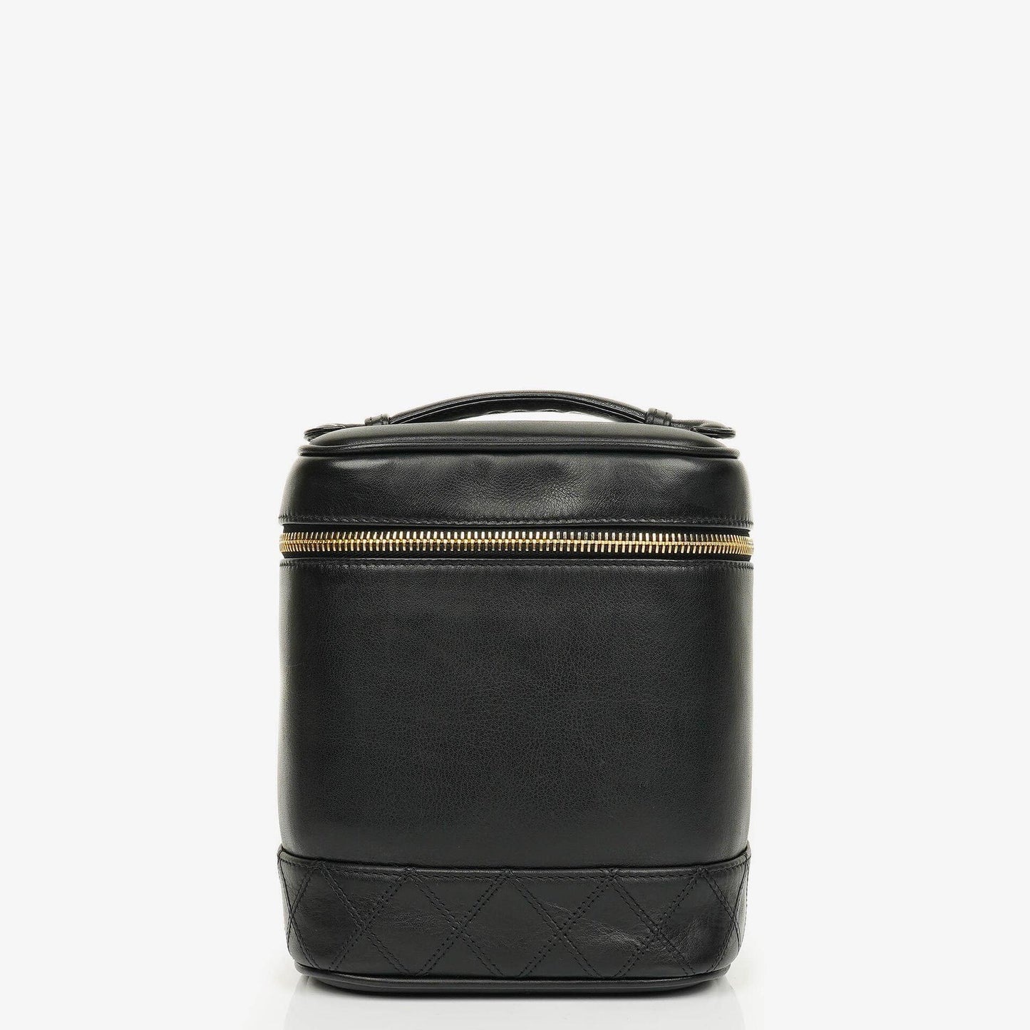 Chanel Vanity Case aus schwarzem Leder
