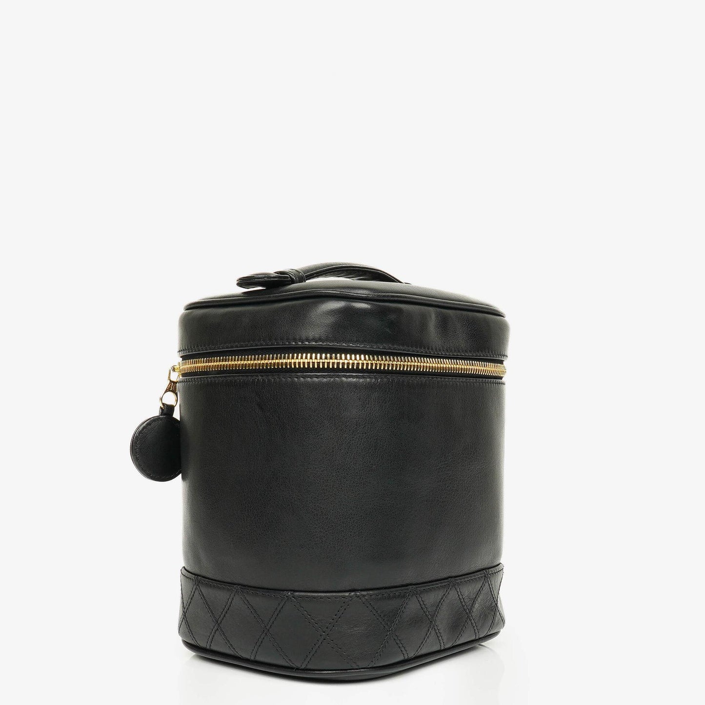 Chanel Vanity Case aus schwarzem Leder