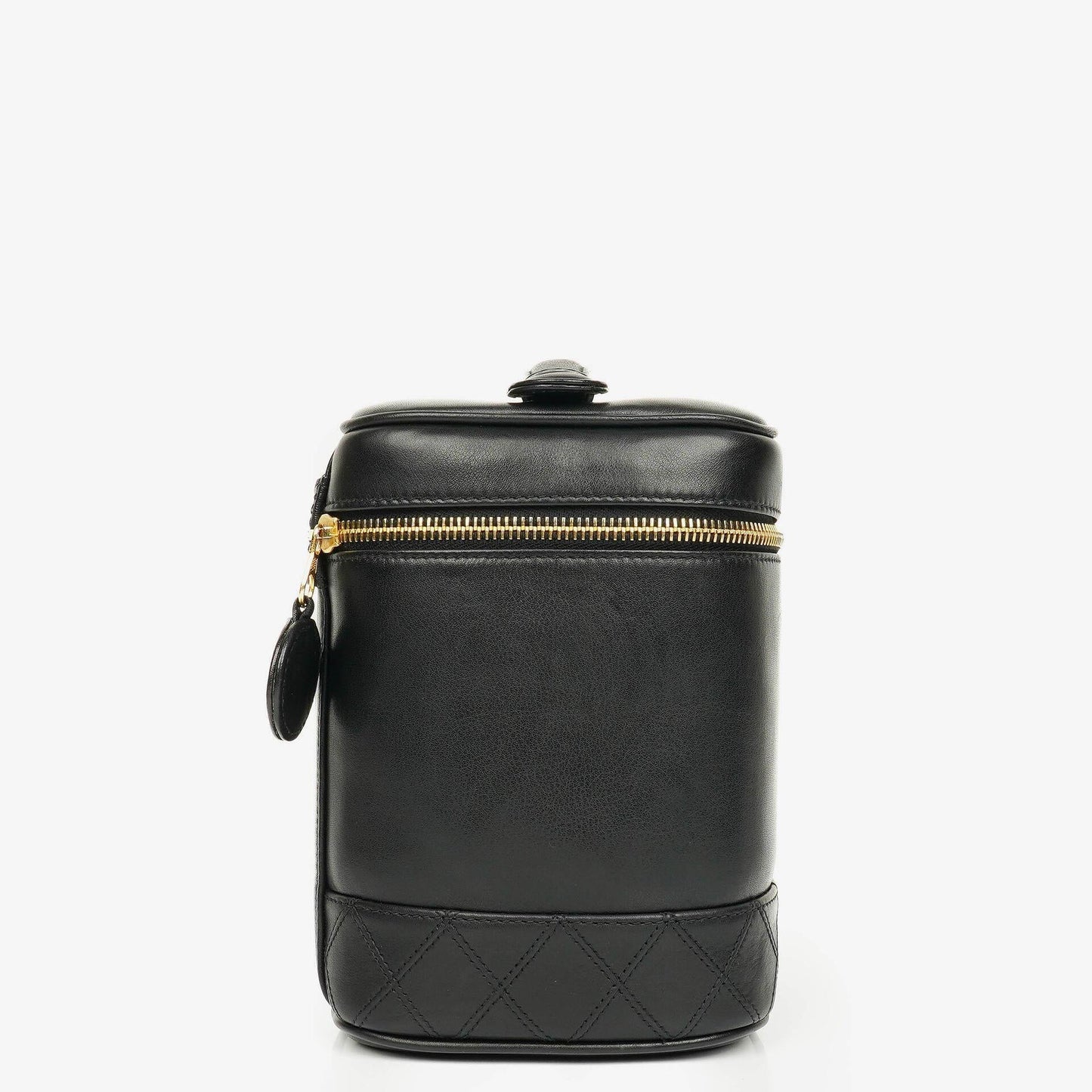 Chanel Vanity Case aus schwarzem Leder