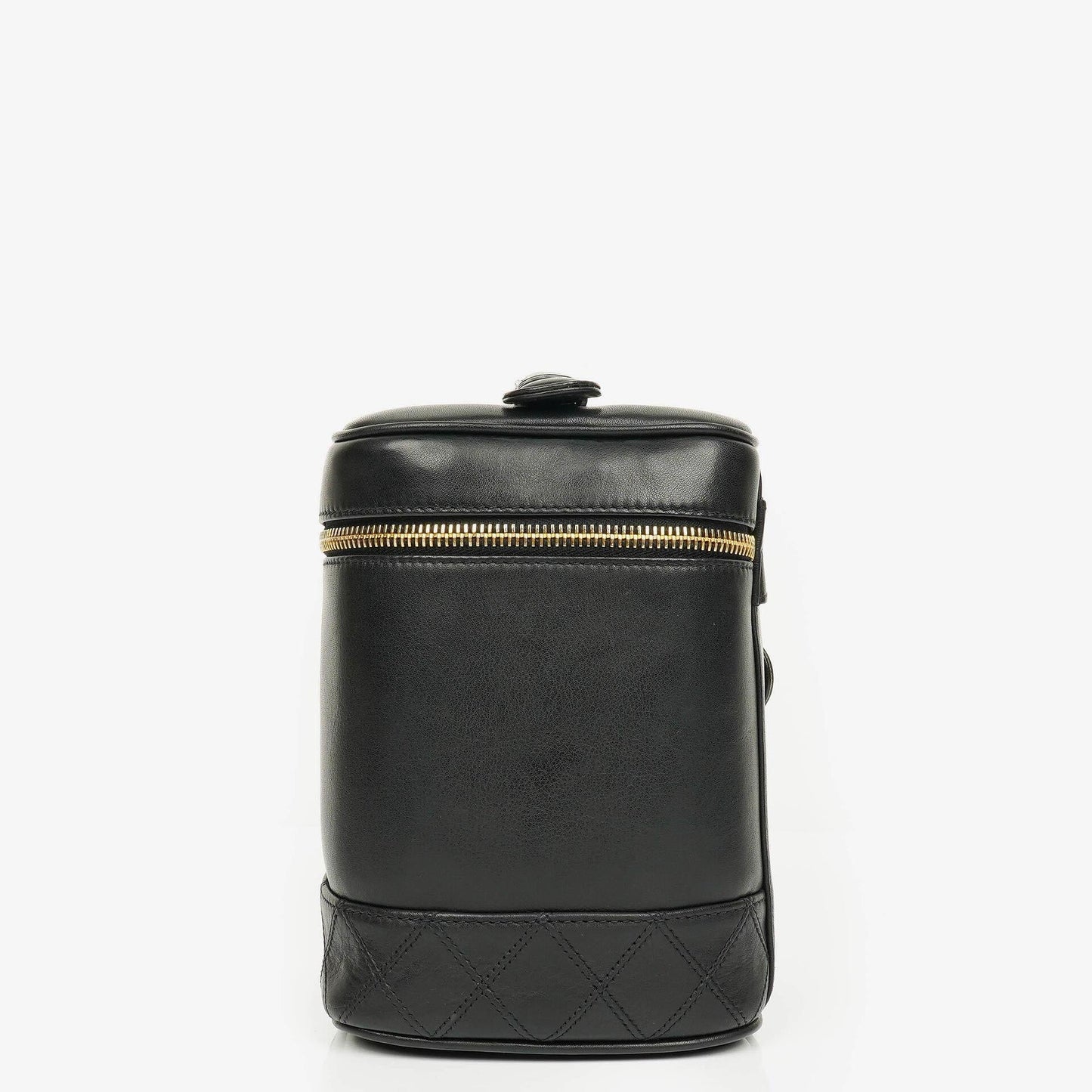 Chanel Vanity Case aus schwarzem Leder