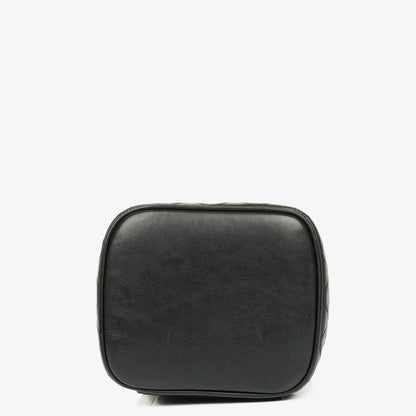 Chanel Vanity Case aus schwarzem Leder