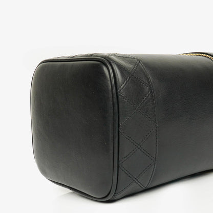 Chanel Vanity Case aus schwarzem Leder