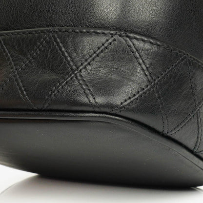 Chanel Vanity Case aus schwarzem Leder