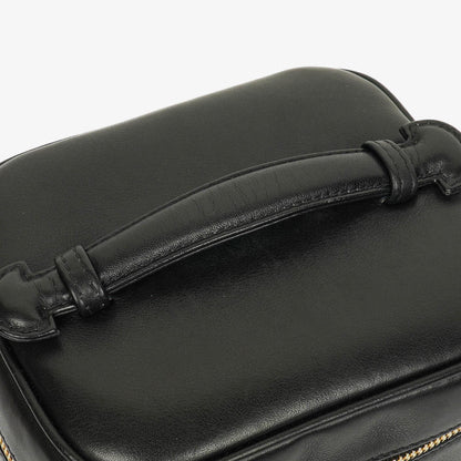Chanel Vanity Case aus schwarzem Leder