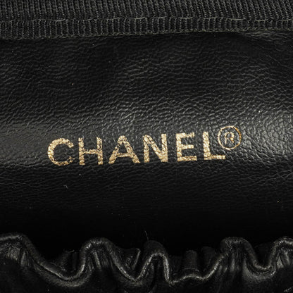 Chanel Vanity Case aus schwarzem Leder