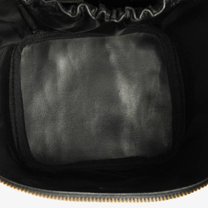 Chanel Vanity Case aus schwarzem Leder