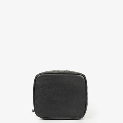 Chanel Vanity Case aus schwarzem Leder