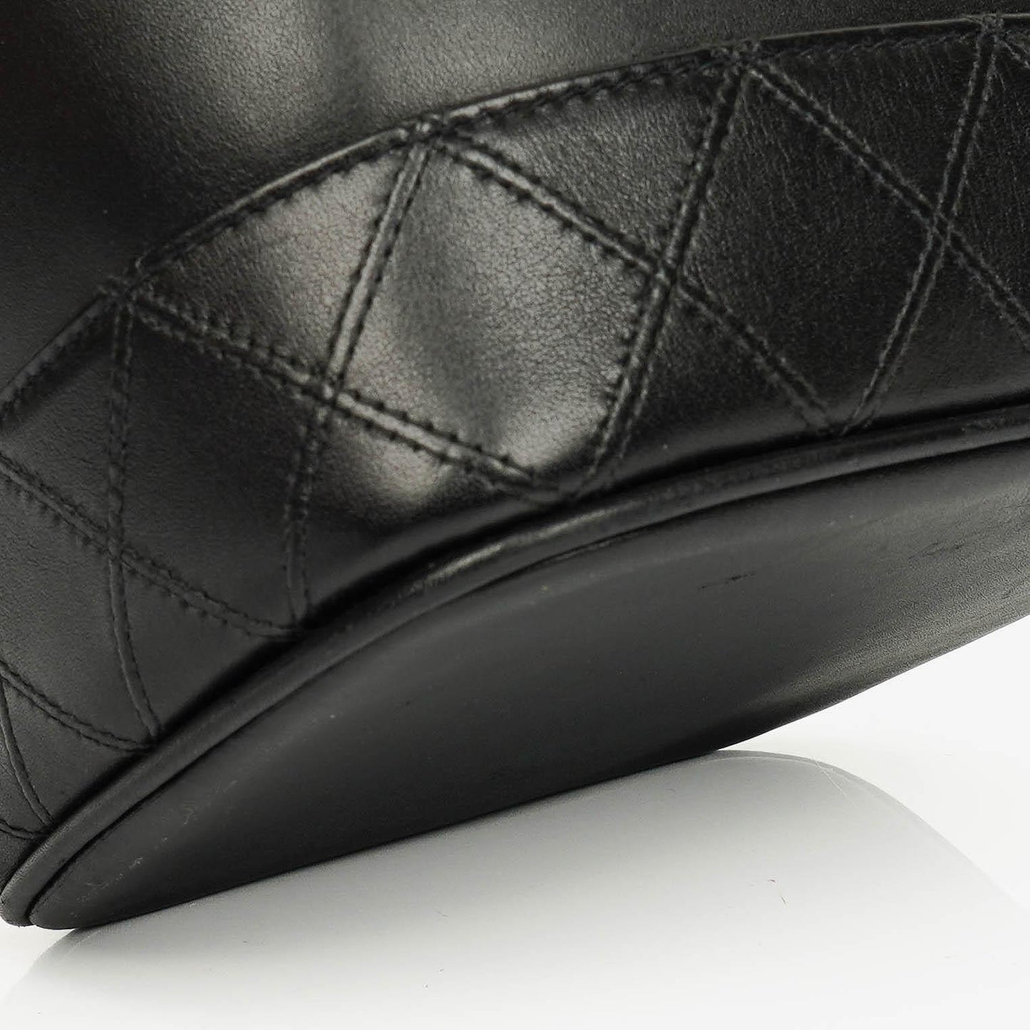 Chanel Vanity Case aus schwarzem Leder