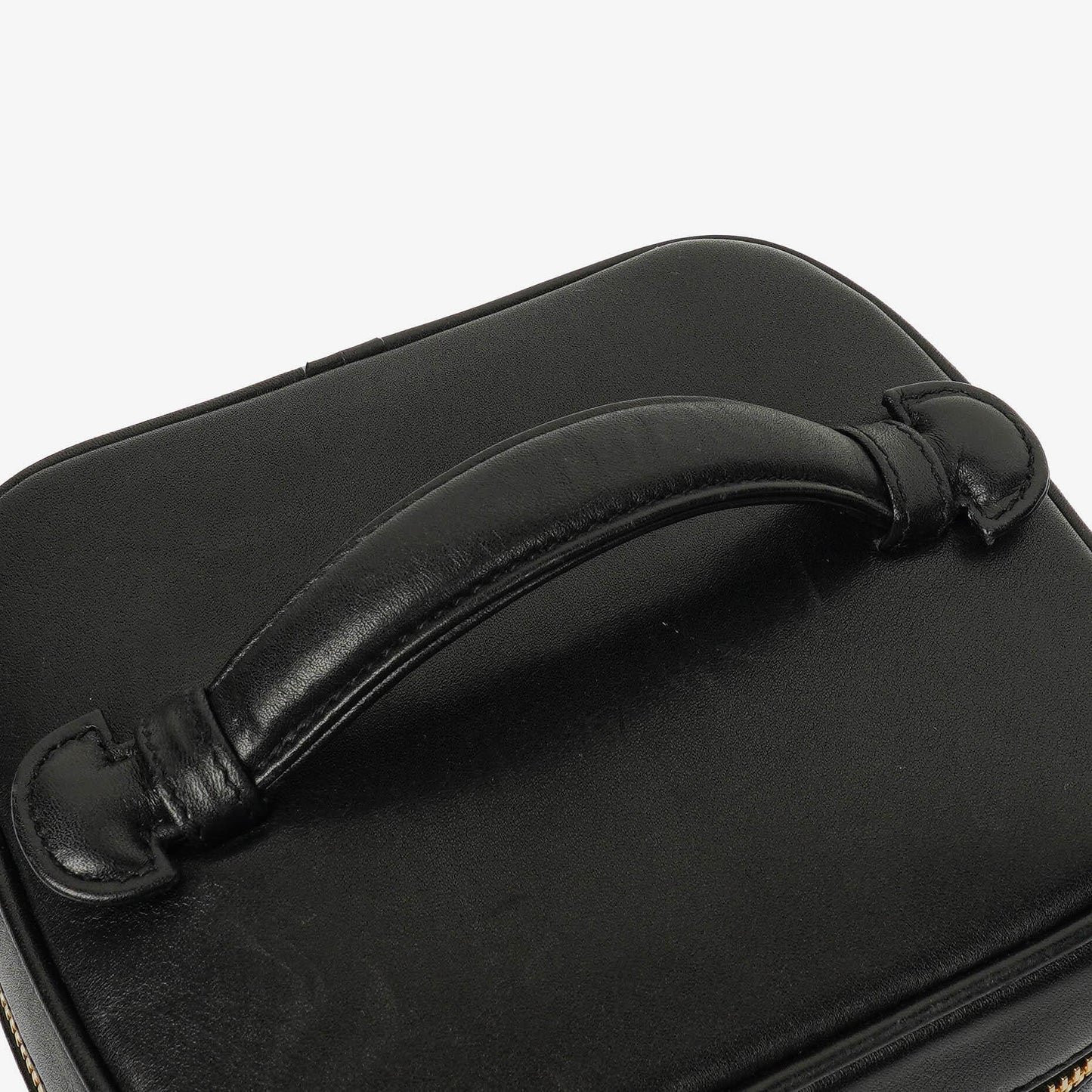 Chanel Vanity Case aus schwarzem Leder