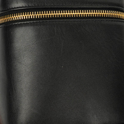 Chanel Vanity Case aus schwarzem Leder