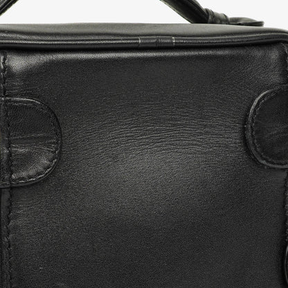 Chanel Vanity Case aus schwarzem Leder