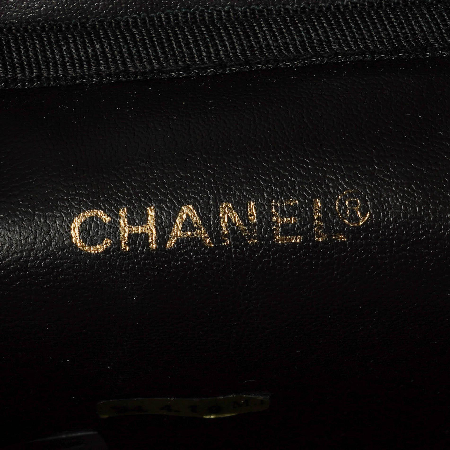 Chanel Vanity Case aus schwarzem Leder