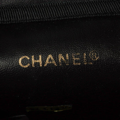 Chanel Vanity Case aus schwarzem Leder