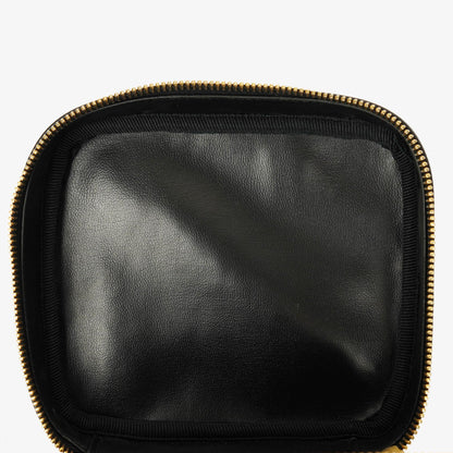 Chanel Vanity Case aus schwarzem Leder