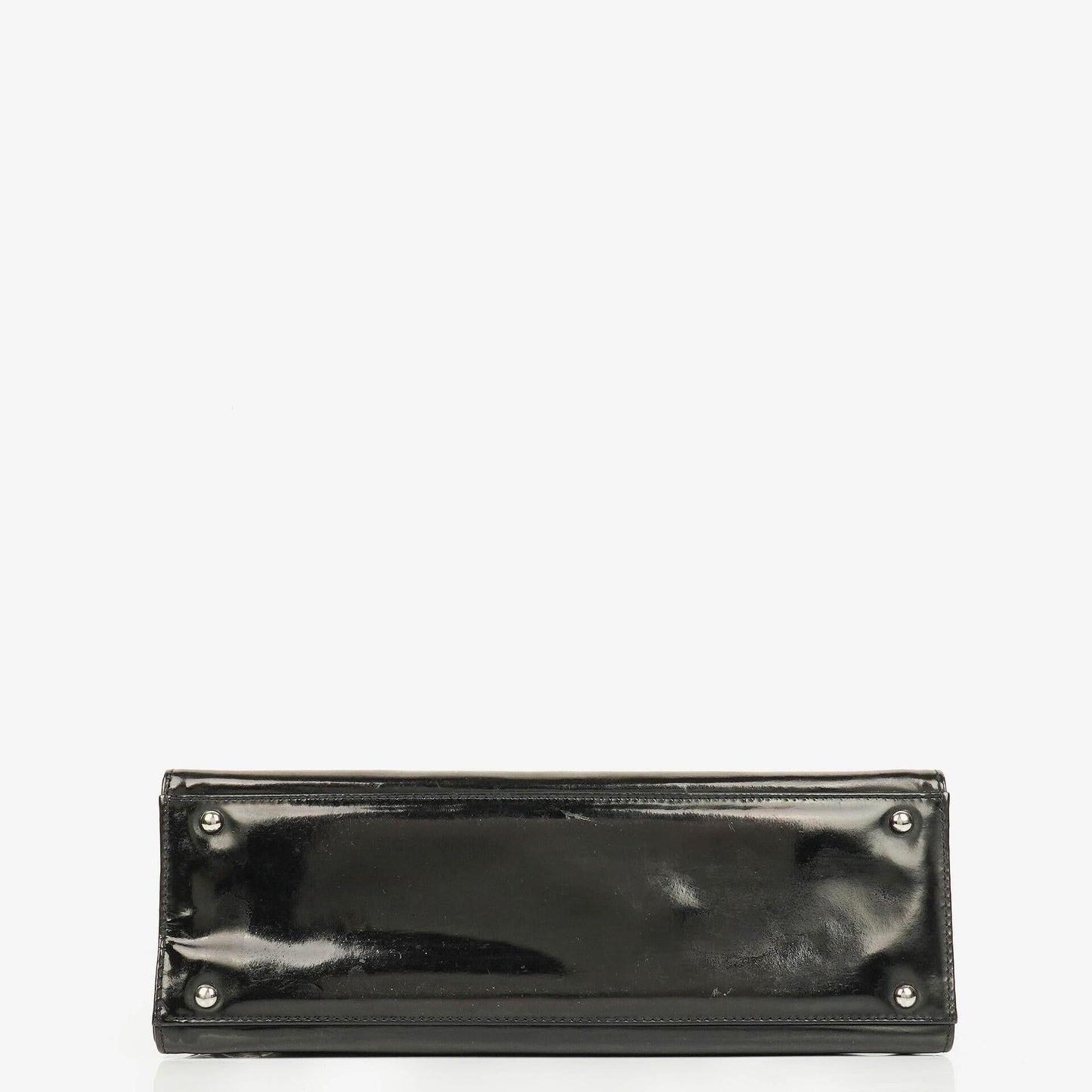 Chanel Schultertasche aus schwarzem Lackleder
