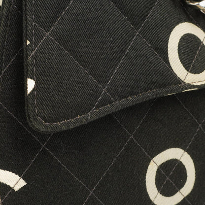 Chanel Coco ID Kettentasche aus schwarzem gestepptem Canvas