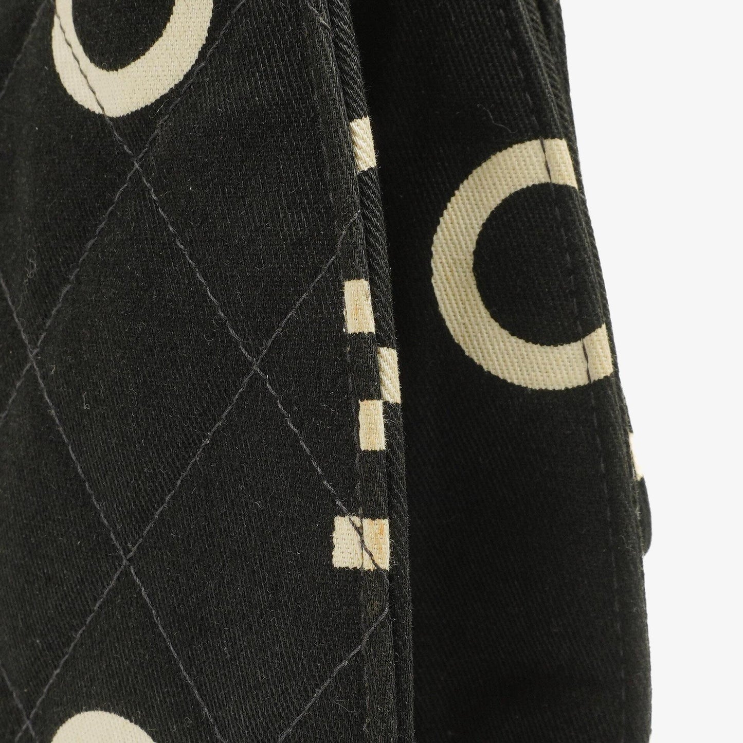 Chanel Coco ID Kettentasche aus schwarzem gestepptem Canvas