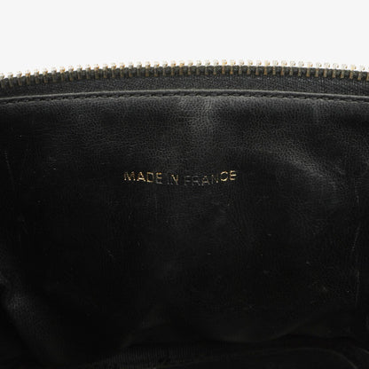 Chanel Vanity Case aus schwarzem gestepptem Kaviarleder