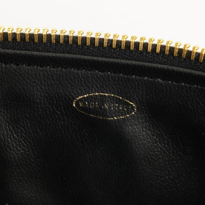 Chanel Vanity Case aus schwarzem gestepptem Kaviarleder