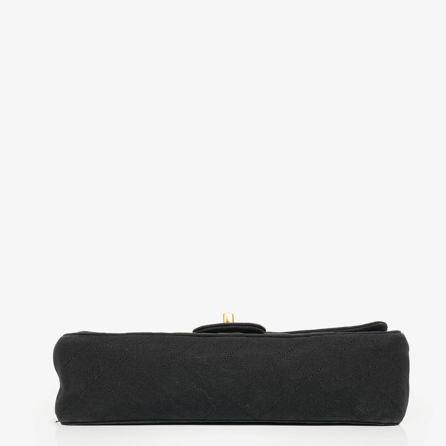 Chanel Double Flap Tasche in Schwarz gesteppt