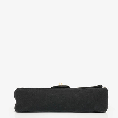 Chanel Double Flap Tasche in Schwarz gesteppt
