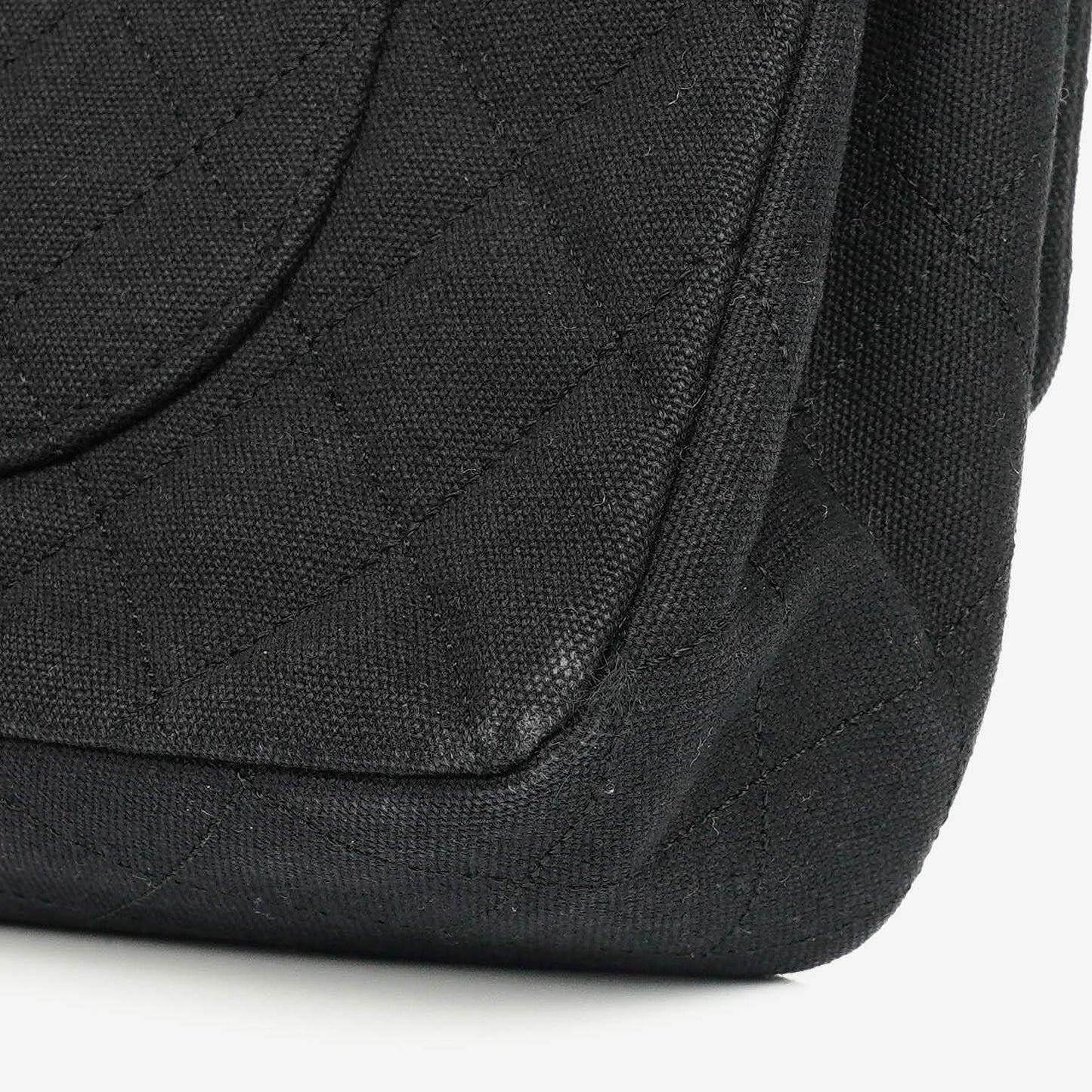 Chanel Double Flap Tasche in Schwarz gesteppt