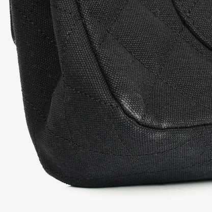 Chanel Double Flap Tasche in Schwarz gesteppt