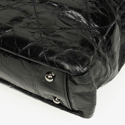 Chanel Portobello Tote Bag aus schwarzem gestepptem glasiertem Kalbsleder und Tweed