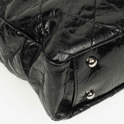 Chanel Portobello Tote Bag aus schwarzem gestepptem glasiertem Kalbsleder und Tweed