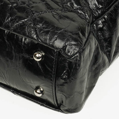 Chanel Portobello Tote Bag aus schwarzem gestepptem glasiertem Kalbsleder und Tweed