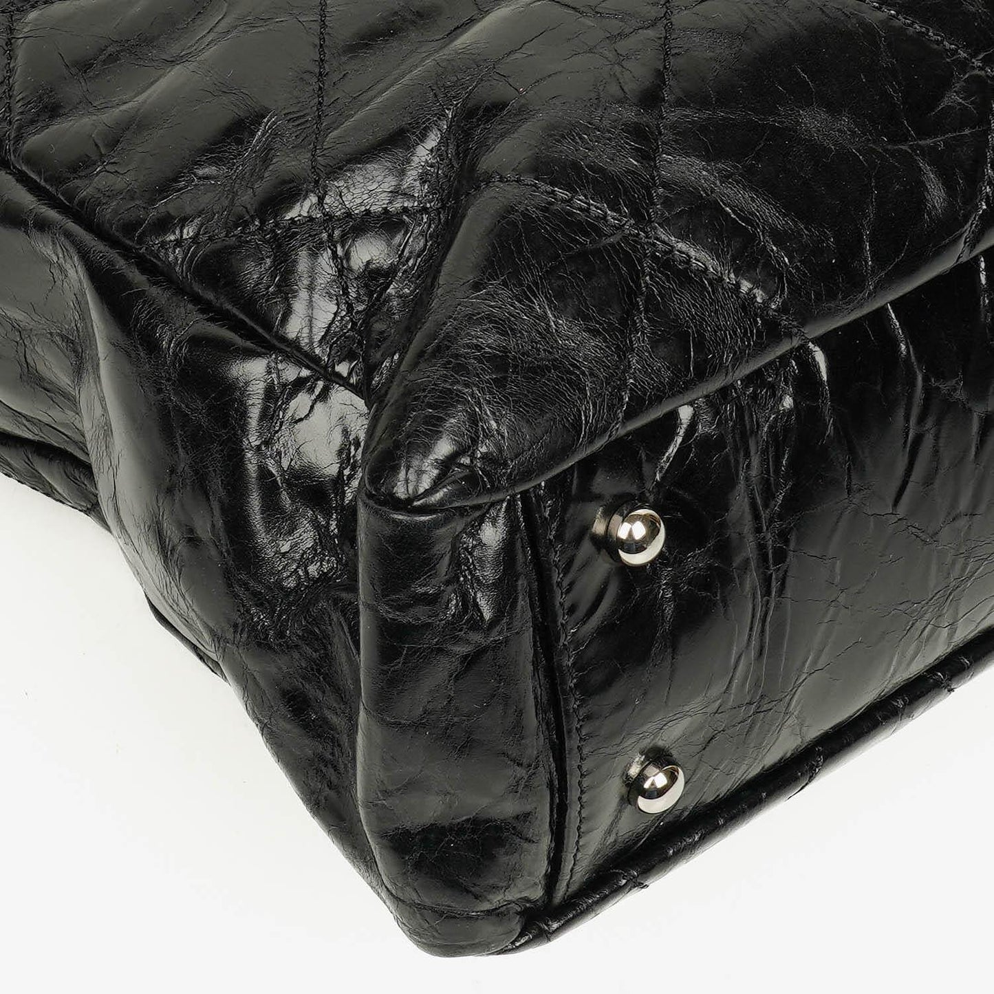 Chanel Portobello Tote Bag aus schwarzem gestepptem glasiertem Kalbsleder und Tweed