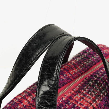 Chanel Portobello Tote Bag aus schwarzem gestepptem glasiertem Kalbsleder und Tweed