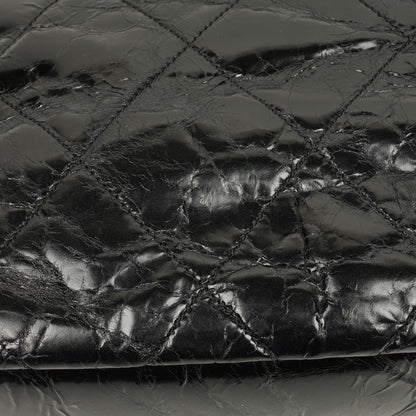 Chanel Portobello Tote Bag aus schwarzem gestepptem glasiertem Kalbsleder und Tweed