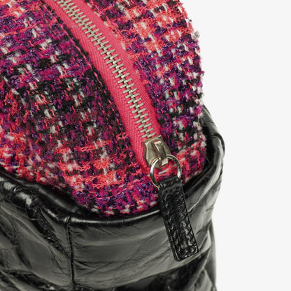 Chanel Portobello Tote Bag aus schwarzem gestepptem glasiertem Kalbsleder und Tweed