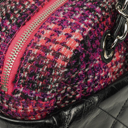 Chanel Portobello Tote Bag aus schwarzem gestepptem glasiertem Kalbsleder und Tweed