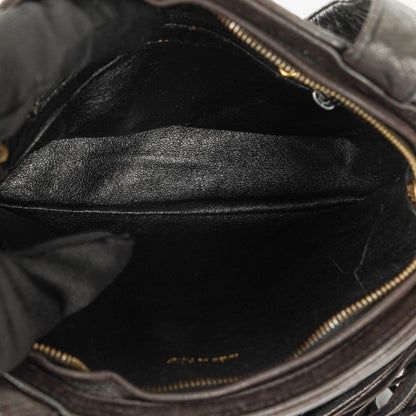 Chanel Umhängetasche aus schwarzem gestepptem Lammleder