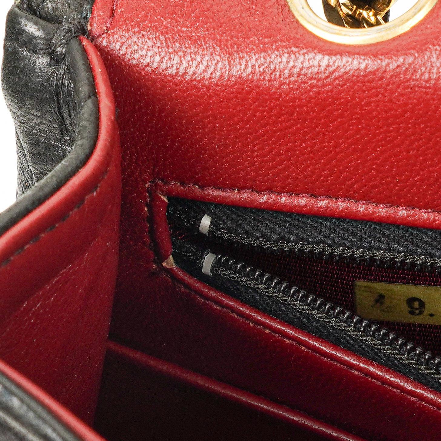Chanel Full Flap Tasche aus schwarzem gestepptem Lammleder mit 24K Beschlägen