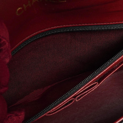 Chanel Full Flap Tasche aus schwarzem gestepptem Lammleder mit 24K Beschlägen