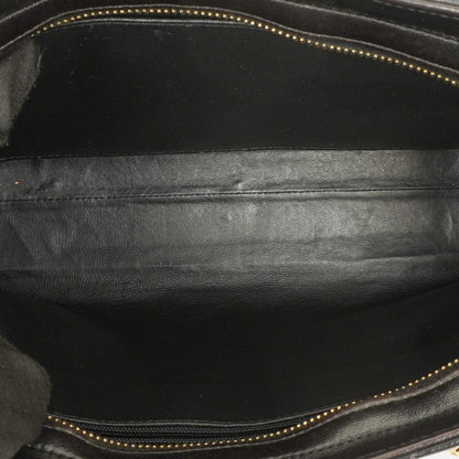 Chanel Schwarze Gestepptes Lammleder Schultertasche