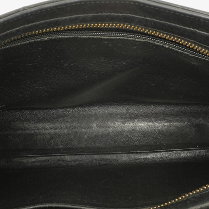 Chanel Schwarze Stepp-Lammleder Schultertasche