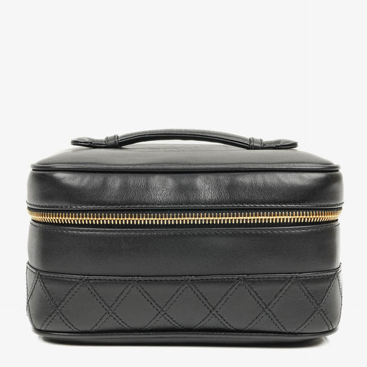 Chanel Timeless Kosmetiktasche Schwarz Lammleder Steppung