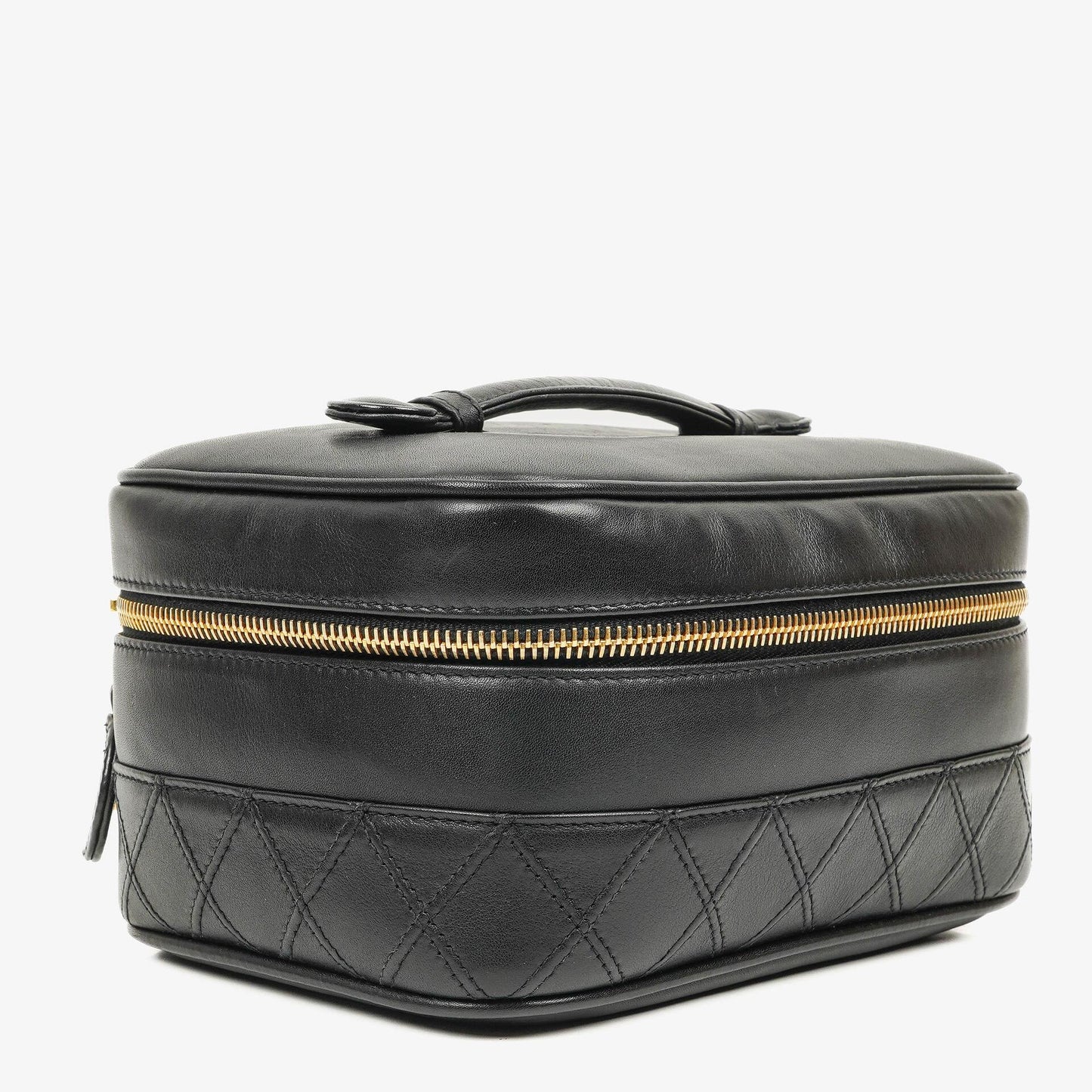 Chanel Timeless Kosmetiktasche Schwarz Lammleder Steppung